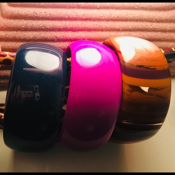 Set of 3 Enamel Bangle Bracelets $12